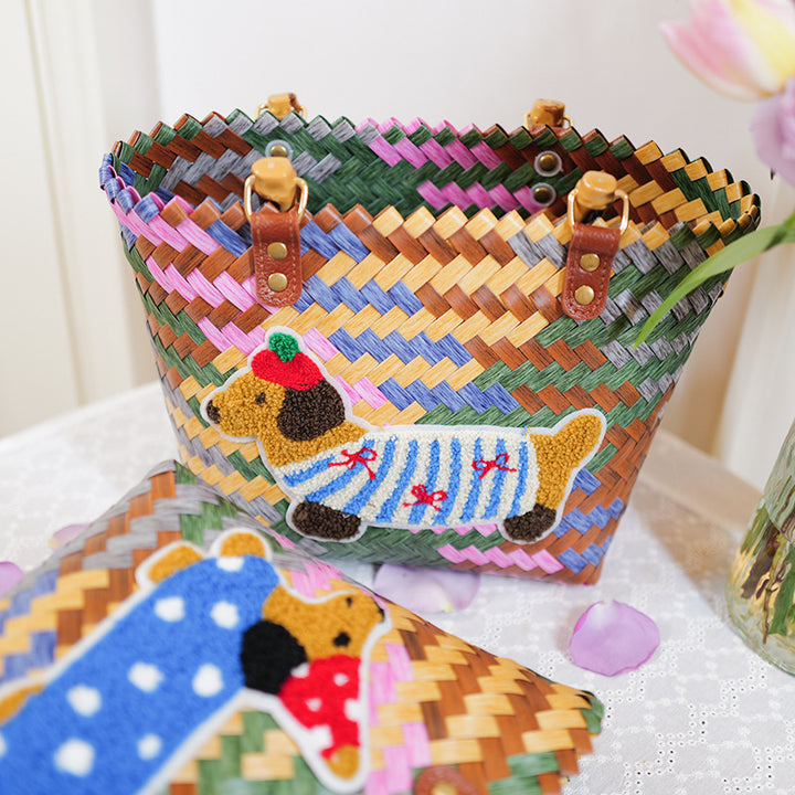 Håndvevd strandbag Skanto