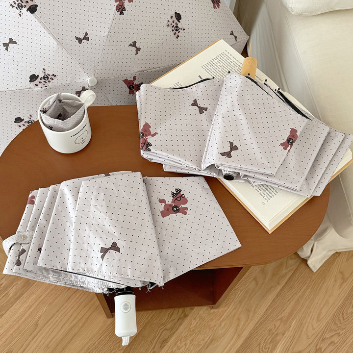 Damer Sammenleggbart paraply med leken design Skanto