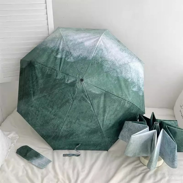 Dame Automatisk Faltregnparaply med elegant strukturdesign Skanto
