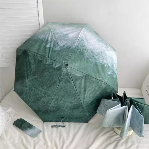 Dame Automatisk Faltregnparaply med elegant strukturdesign Skanto