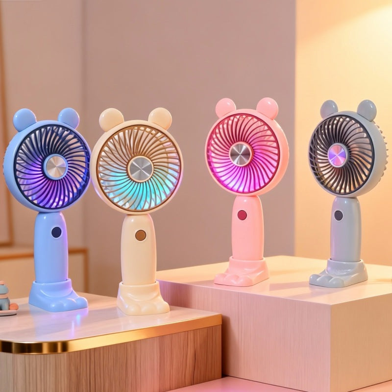Kvinnenes bærbare håndholdte vifte med LED-funksjon og ergonomisk design Skanto
