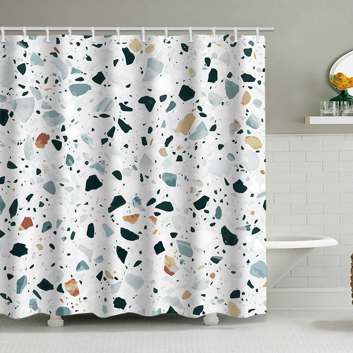 Stilig Terrazzo Print Duschgardin Skanto
