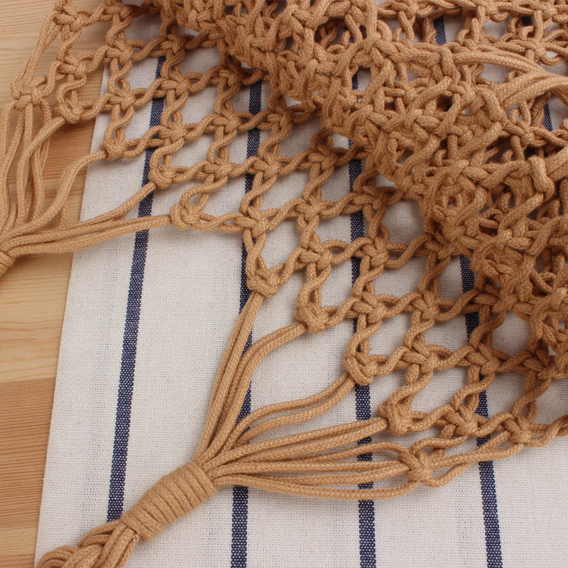 Net bag made of handmade natural material with unique pattern Skanto