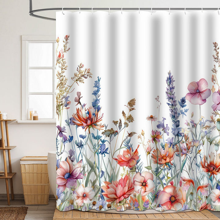 Blomster mønstrede badekar dusjforheng Skanto