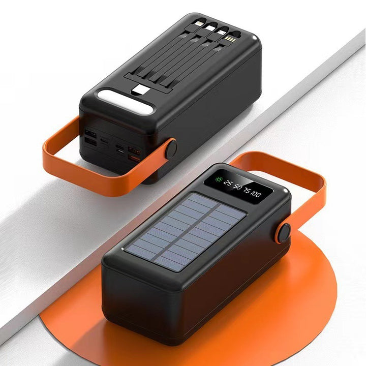 Bærbar solcellelader med multifunksjonell LED-skjerm Skanto