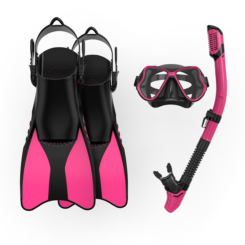 Premium snorkelsett med ergonomiske svømmeføtter og klar dykkermaske Skanto