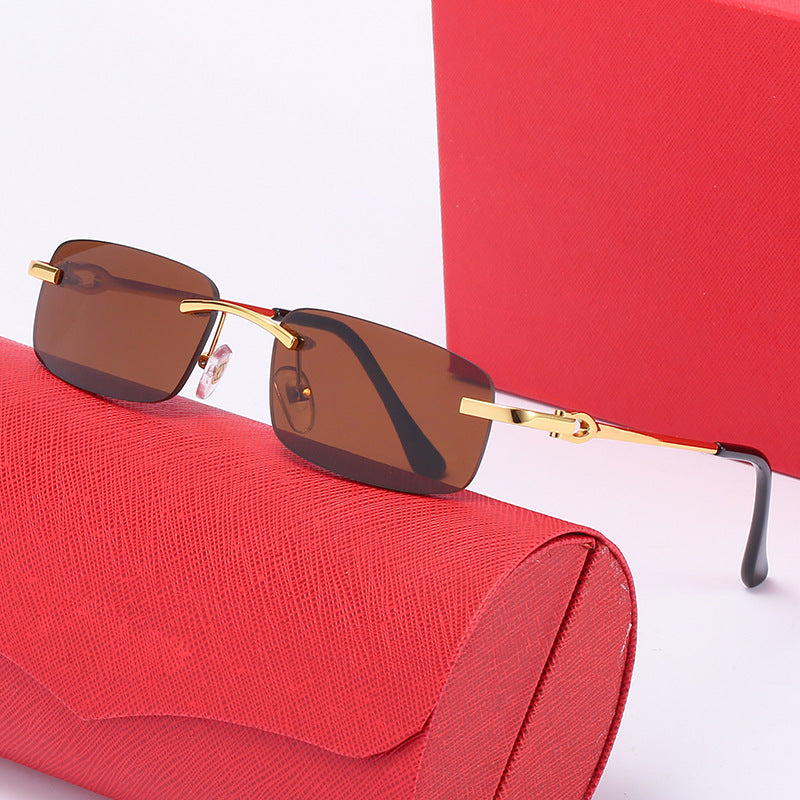 Dame elegant halvrammebrille med komfortable nesepads Skanto