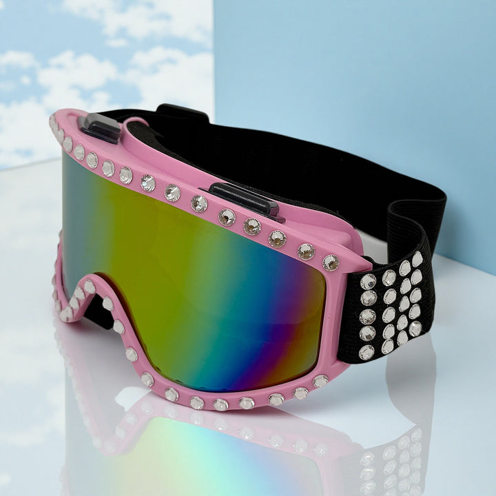 Dame moderat skibrille med glitrende dekorasjoner Skanto