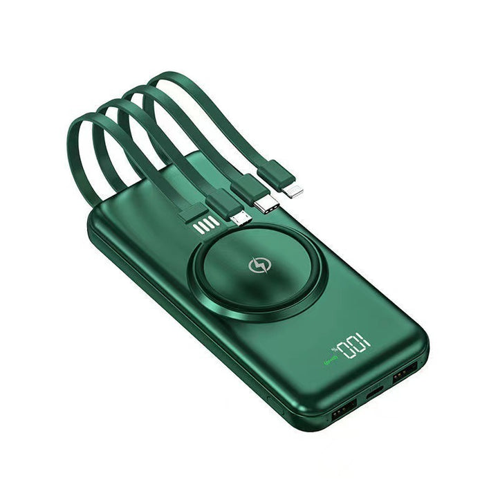 Powerbank med integrert multi-ladekabel for Skanto