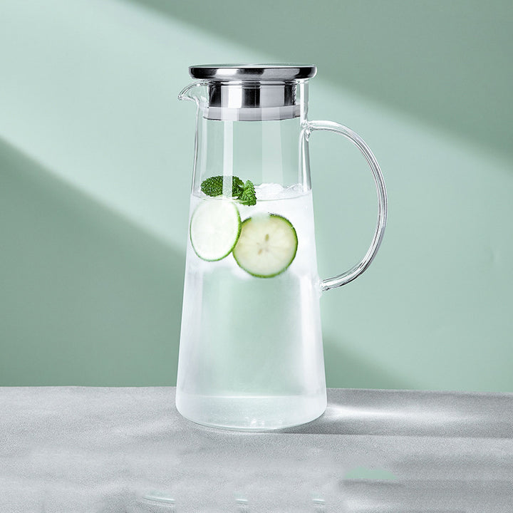 Dame elegant glasskanne med varmebestandig lokk Skanto
