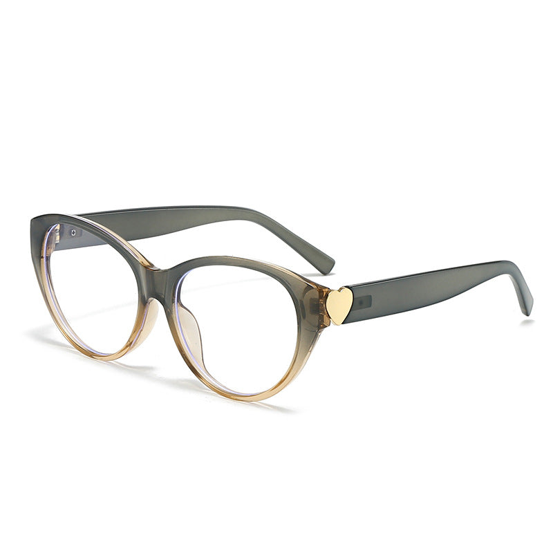 Dame Cat-Eye solbriller med hjerte-motiv Skanto