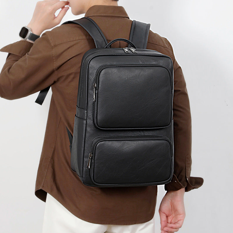 Business Backpack with High-Quality Faux Leather and Ergonomic Straps Skanto