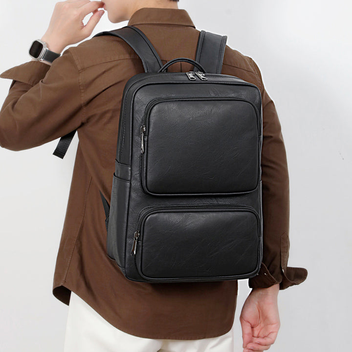 Business Backpack with High-Quality Faux Leather and Ergonomic Straps Skanto