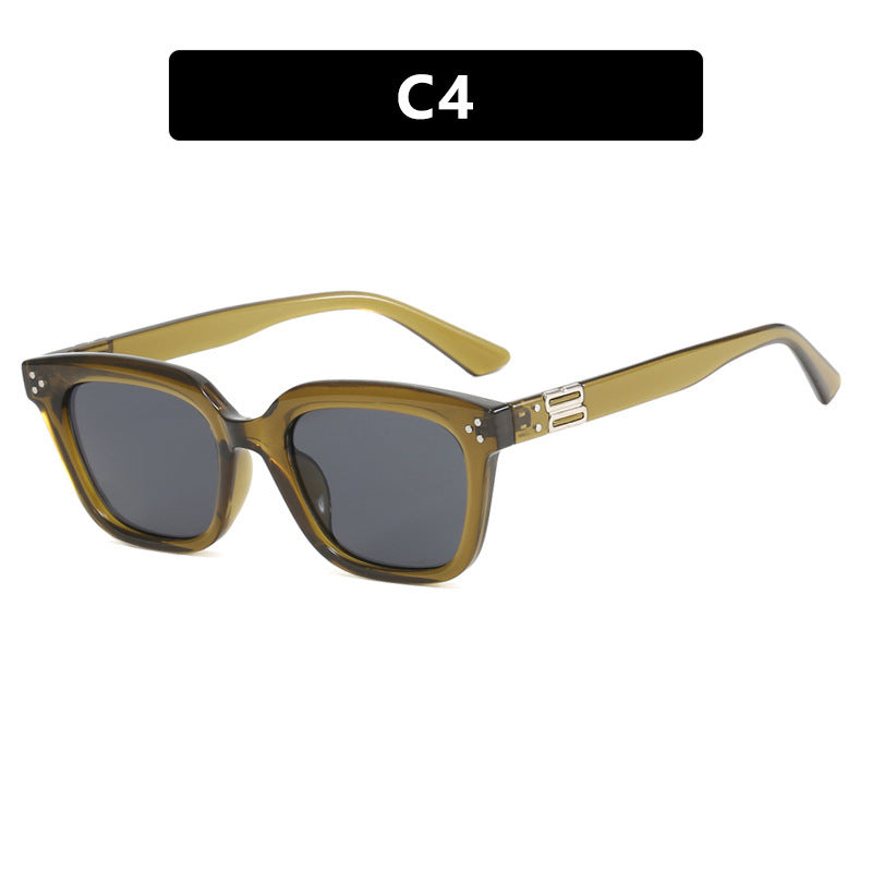 Dame oversized solbrille i moderne geometrisk design Skanto