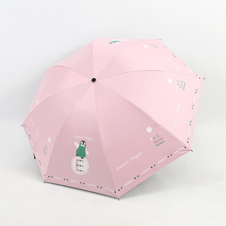 Kvinne Folding Paraply med Morsomt Dyre Design Skanto
