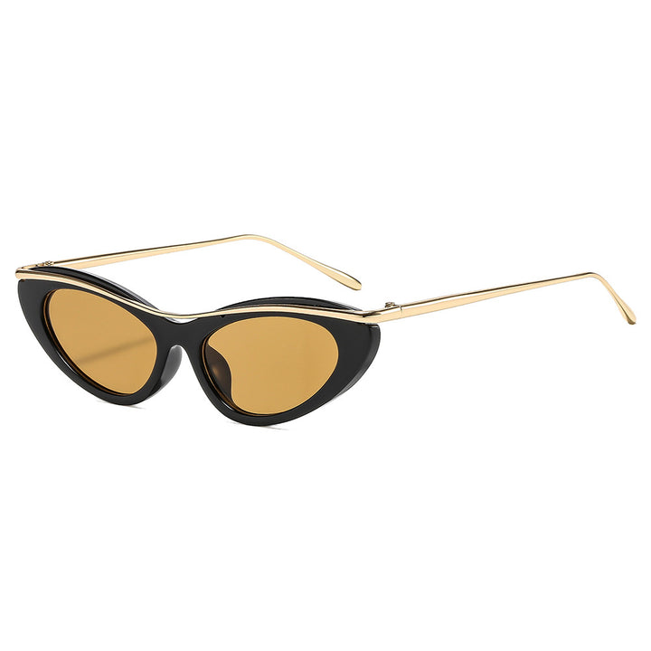 Dame Cat-Eye solbriller med elegant metallramme Skanto