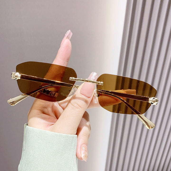 Dame elegant Halvram solbrille Skanto
