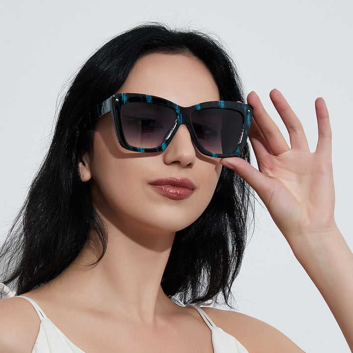 Dame geometrisk oversized solbrille Skanto