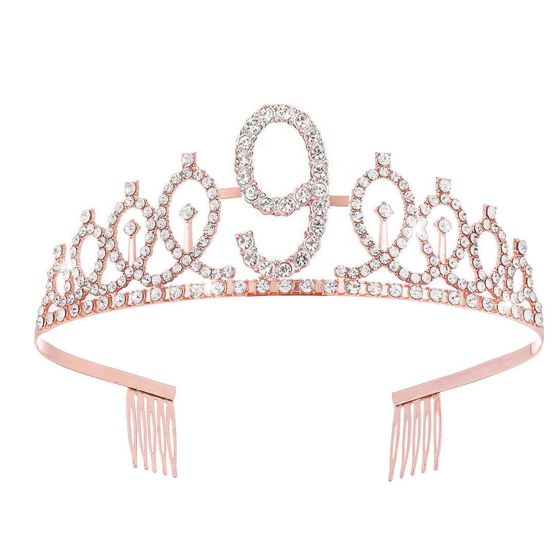Damer krystall dekorert tiara med elegant design Skanto
