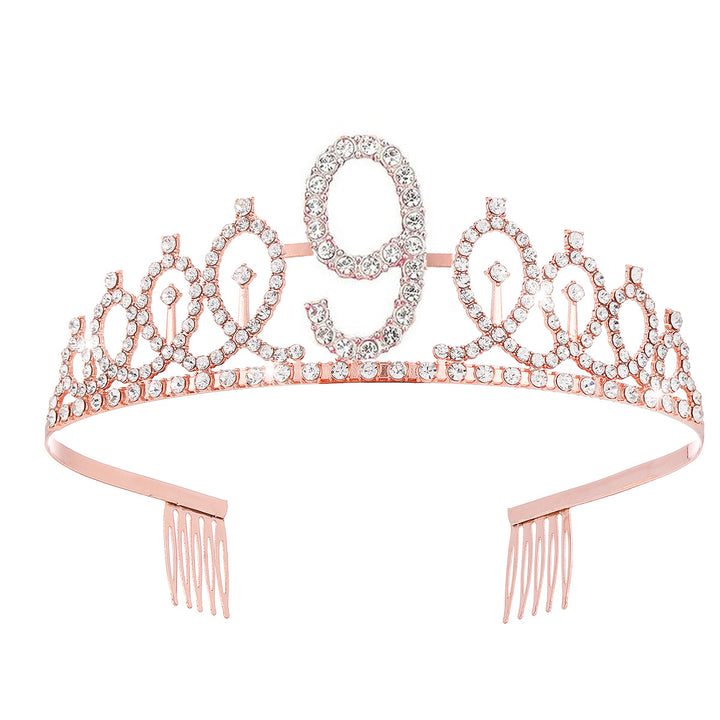 Damer krystall dekorert tiara med elegant design Skanto