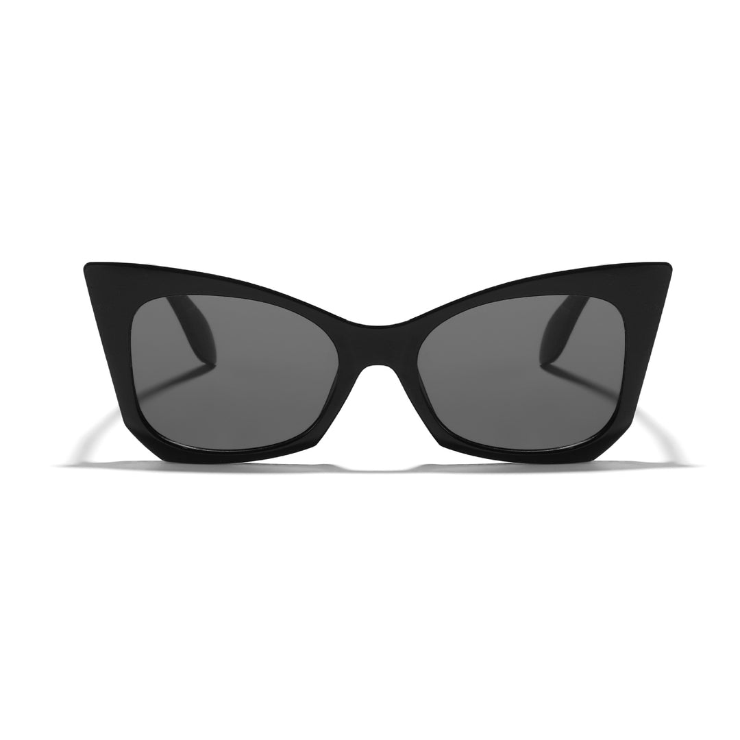 Dame solbrille i trendy katteøye-design med iøynefallende leopardmønster Skanto