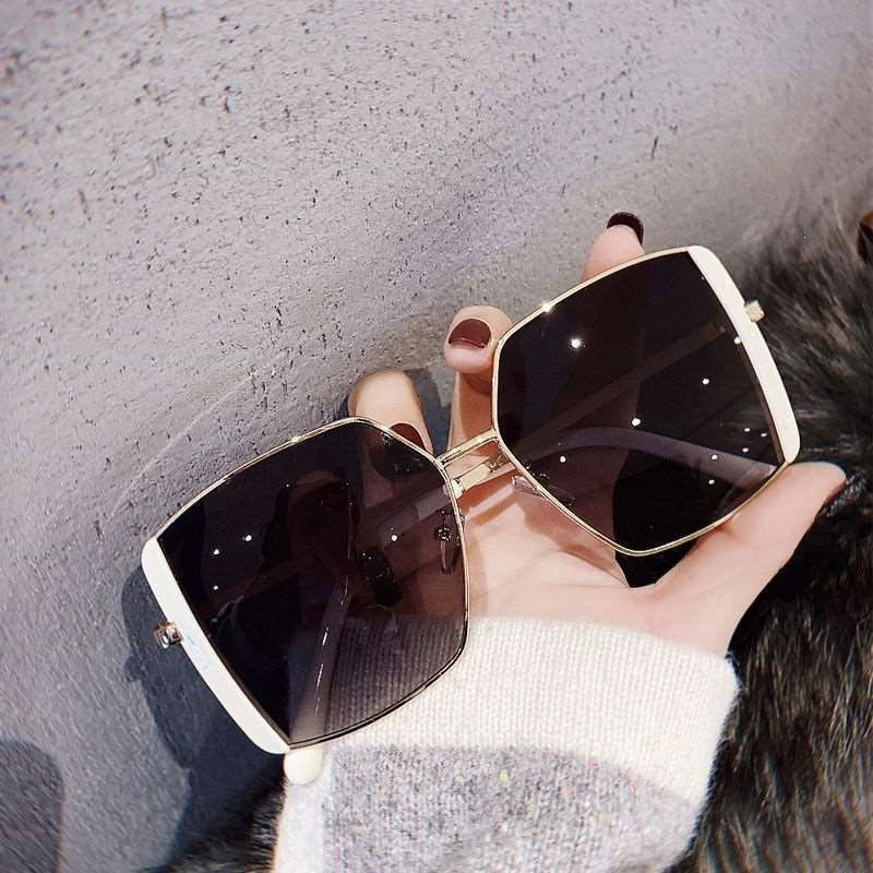 Dame trendy firkantet solbrille Skanto