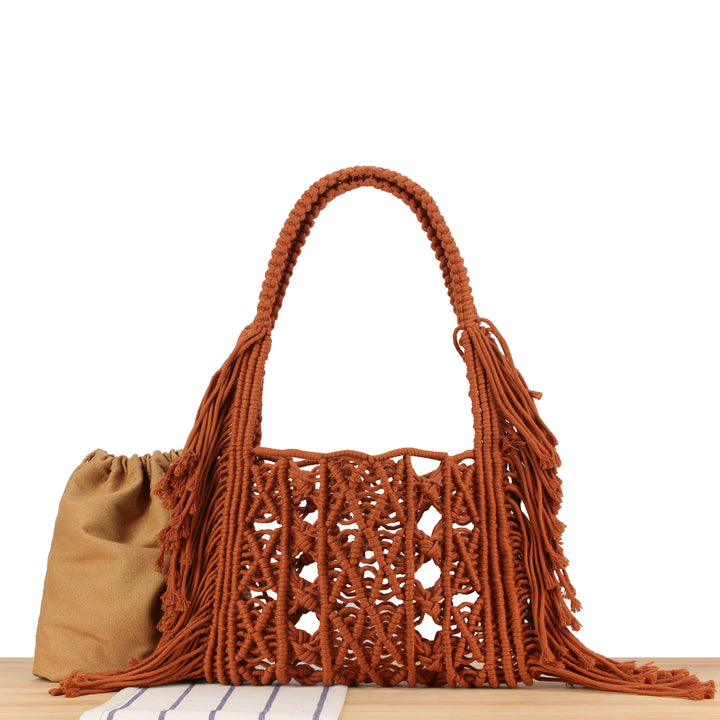 Hand-Knotted Macrame Bag Skanto