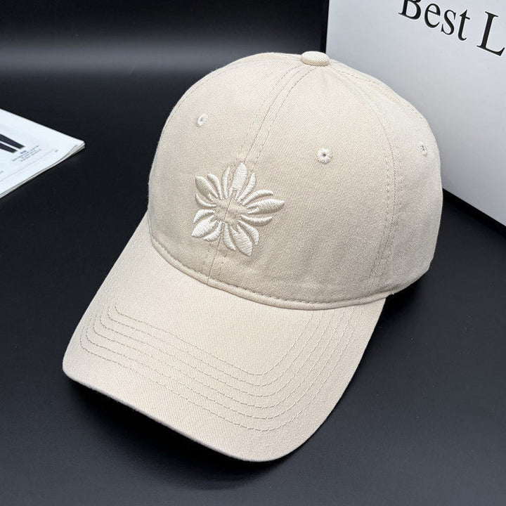 Kvinne Brodert Bomull Justerbar Caps Skanto