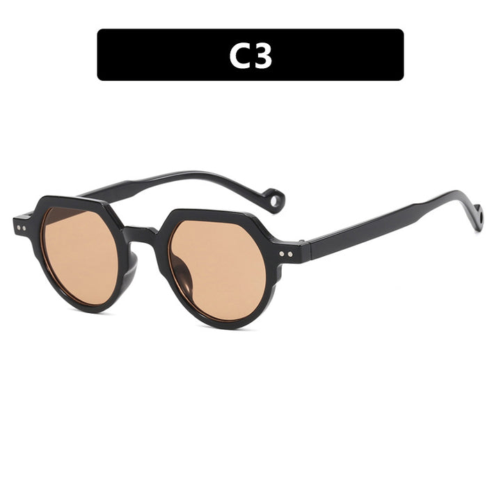 Dame geometrisk solbrille med beskyttende UV-filter og robust ramme Skanto