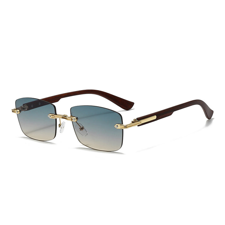Dame moteriktig firkantet solbrille med elegante tre detaljer Skanto