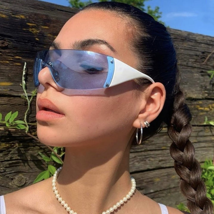 Dame trendy visir-lignende solbriller Skanto