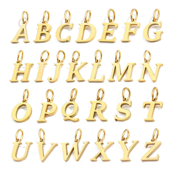 Skanto | Minimal Serif Bokstav Initial Herringbone Halskjede