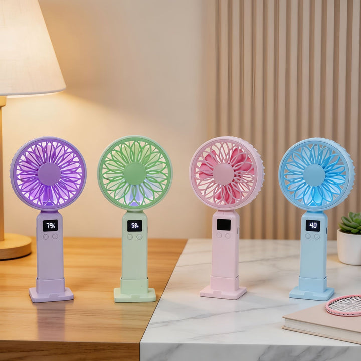 Damer Bærbar USB-vifte med LED-skjerm og ergonomisk design Skanto