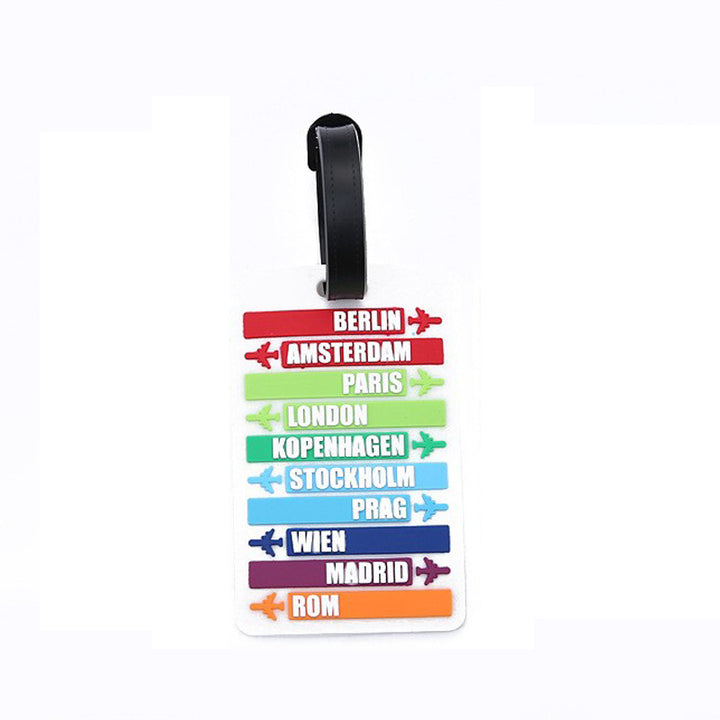 Unisex bagasjelapp med bymotiver Skanto