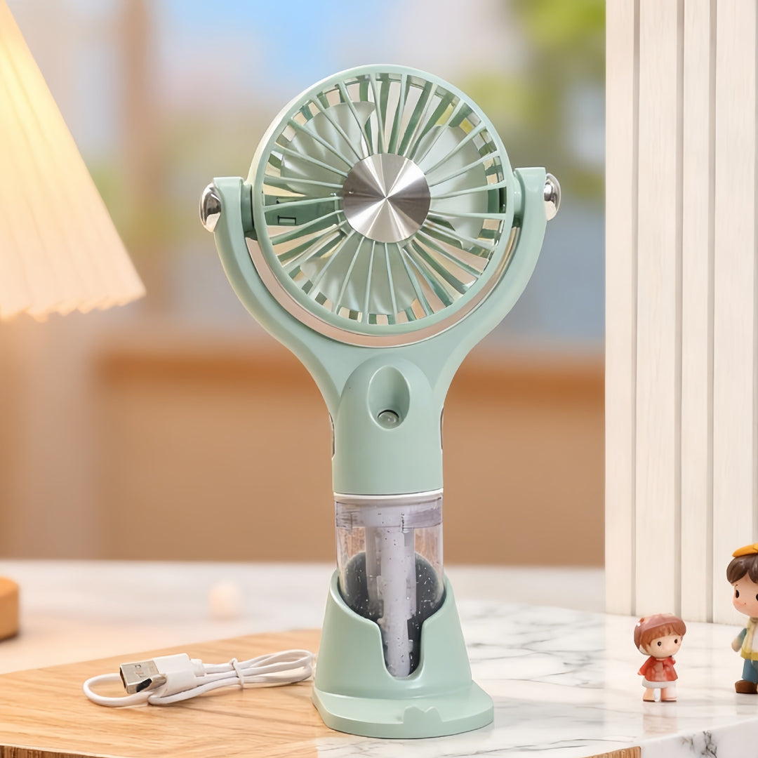 Dame bærbar mini-luftfukter-vifte med USB-tilkobling Skanto
