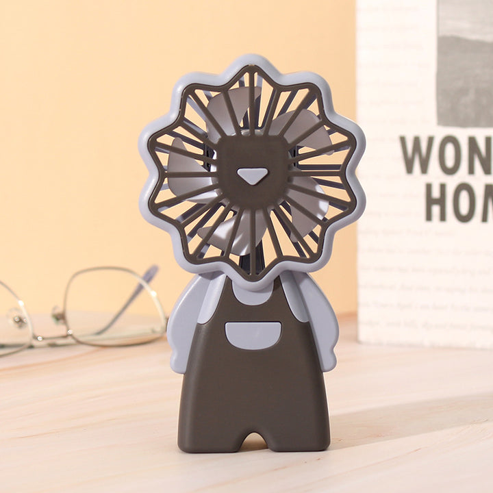 Kvinne kreativ mini håndholdt vifte med blomstermønster Skanto
