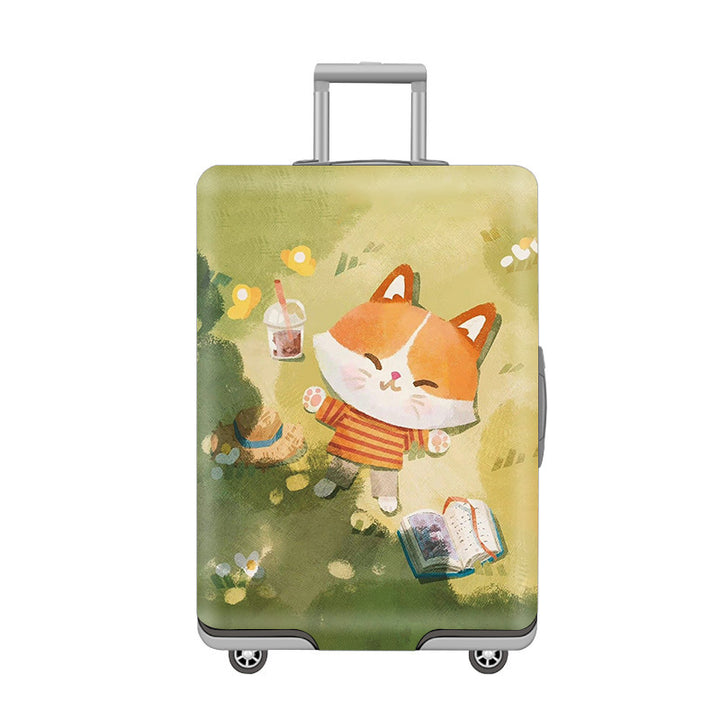Cartoon Cat Design Hard Shell Luggage Skanto