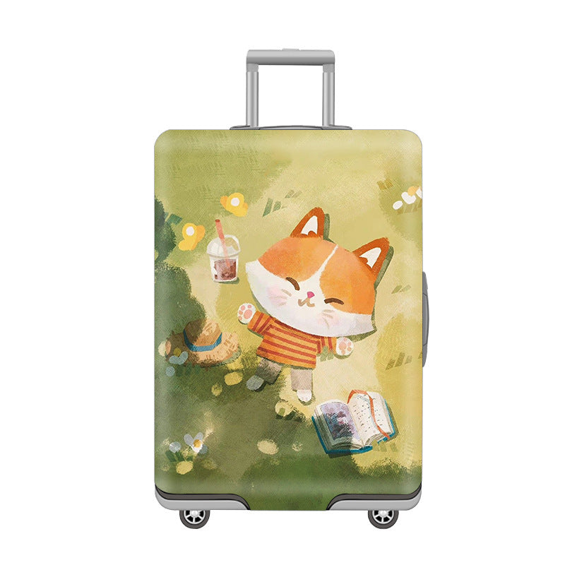 Damer hardkoffert med leken kattemotiv Skanto