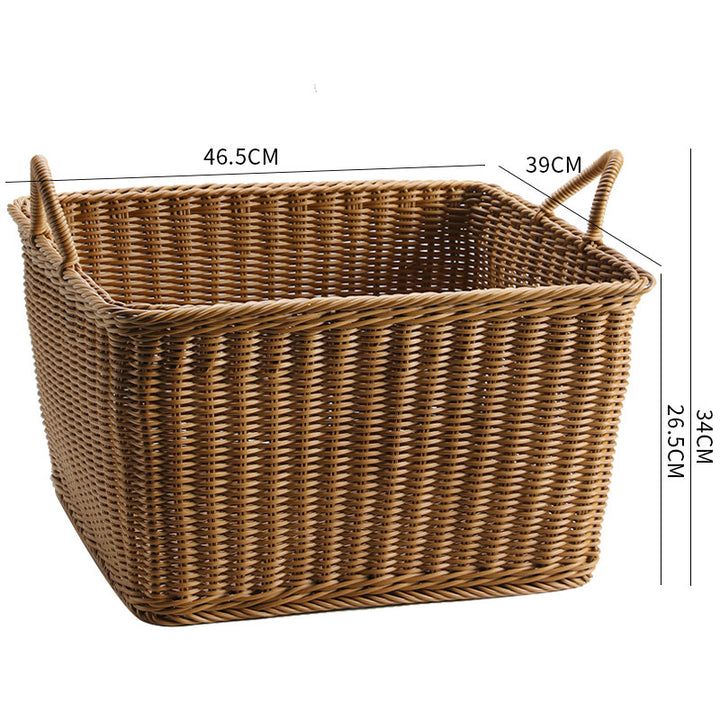 Unisex Romslig oppbevaringskurv laget av flettet rattan Skanto
