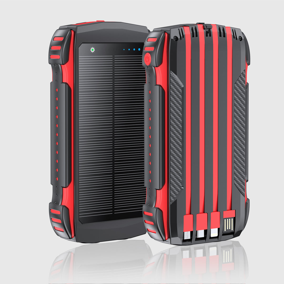Robust solar powerbank med integrert LED-belysning Skanto
