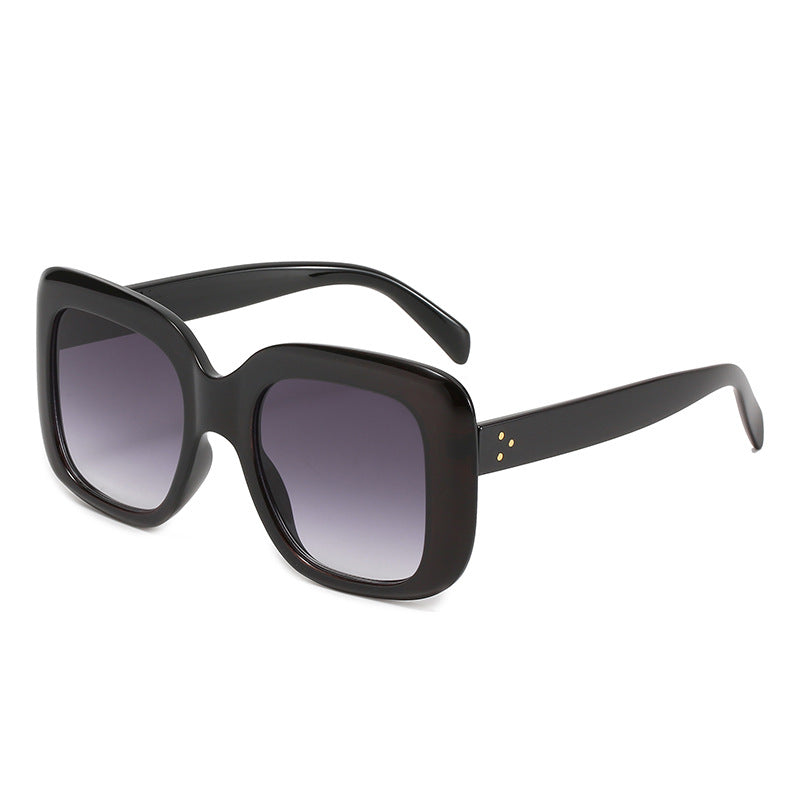 Dame oversized kvadratisk solbrille med høy kvalitet plast ramme Skanto