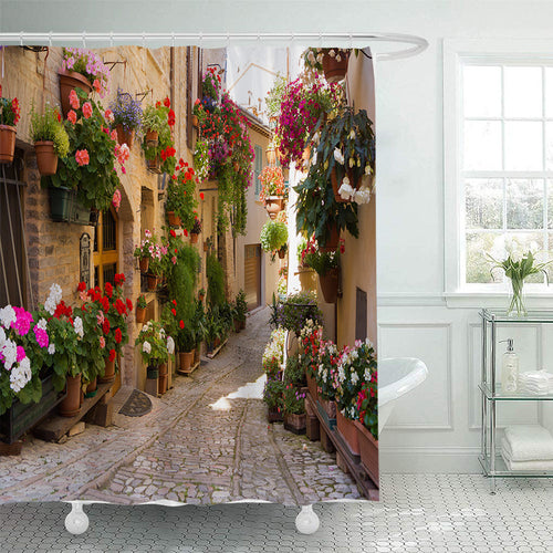 Blomstermotiv-inspirert dusjforheng Skanto