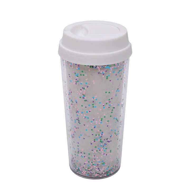Dame Glitter Drikkekopp med Lekkasjefri Lokk og Ergonomisk Håndtak Skanto