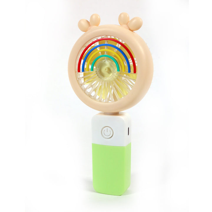 Unisex Bærbar Håndvifte med farverige LED-lyseffekter Skanto