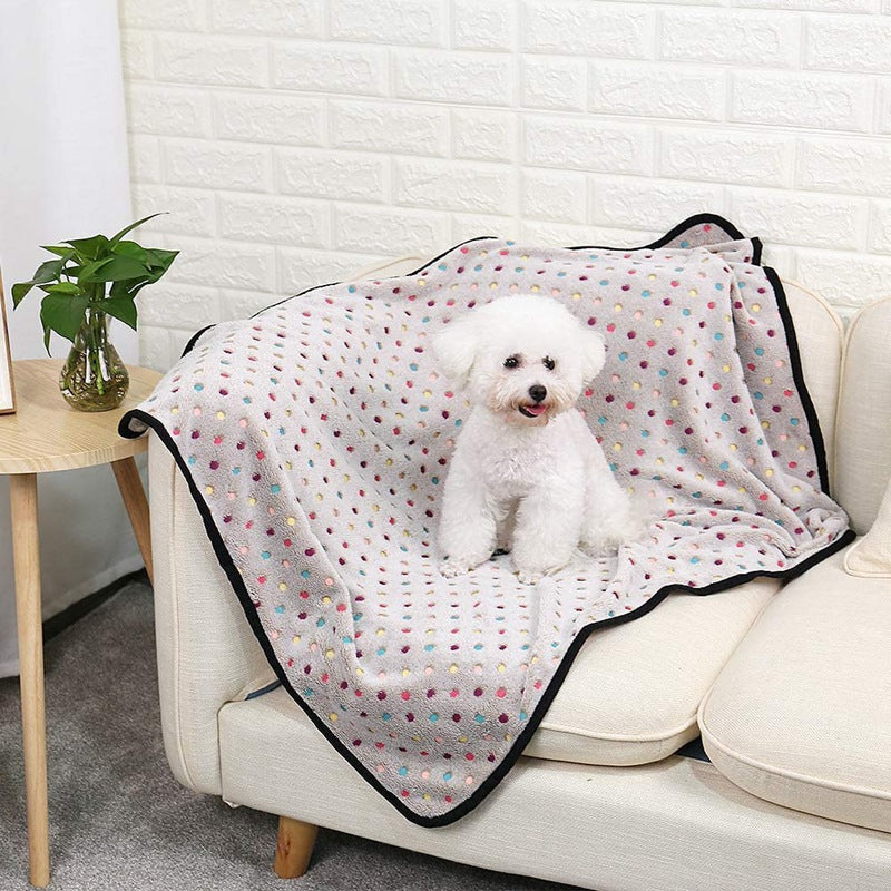 Damen Fluffy Kosedekke med fargerik prikkedesign Skanto