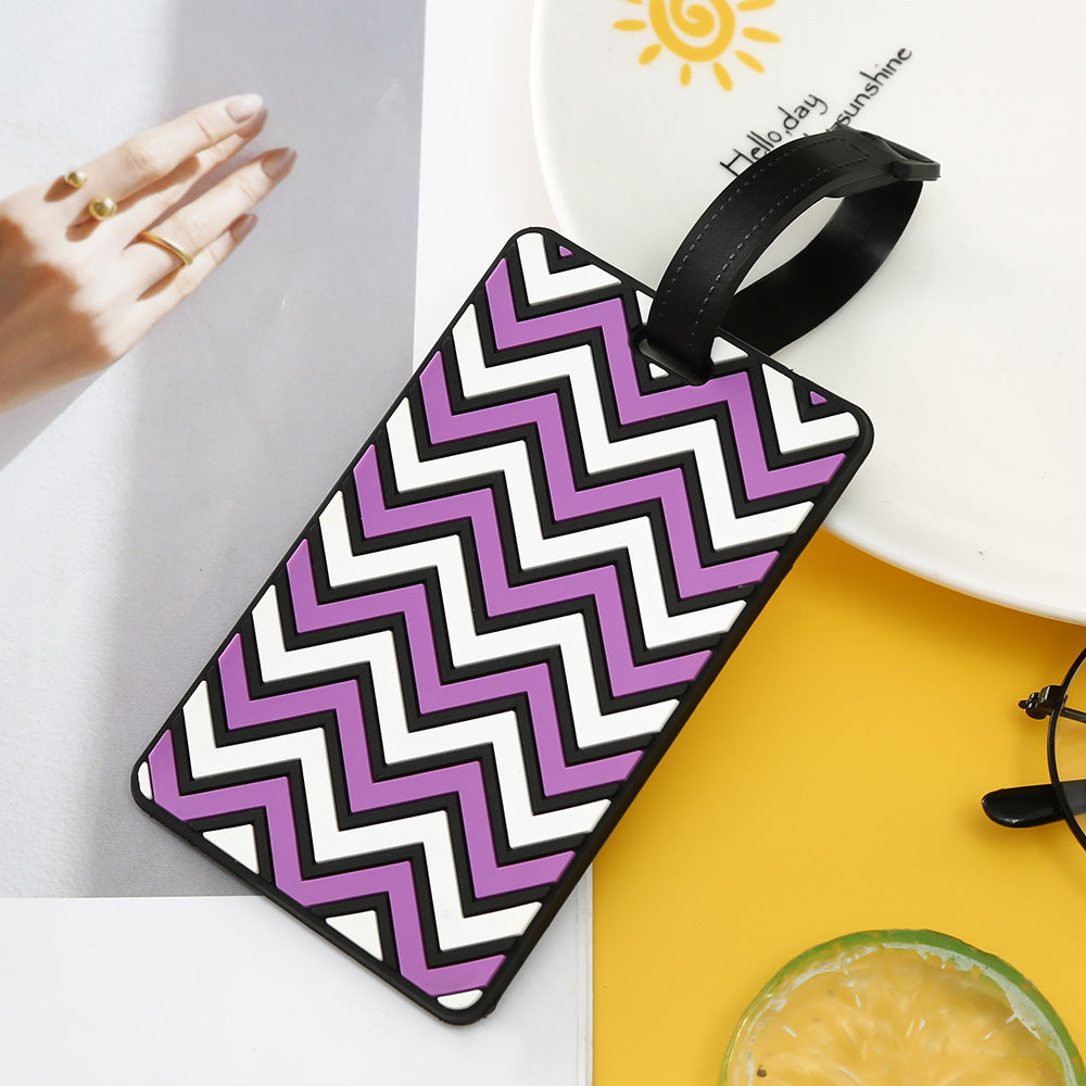 Unisex Chevron Patterned Luggage Tag Skanto