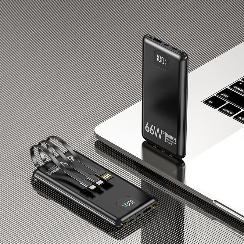 Kompakt powerbank med integrerte hurtigladeporter Skanto