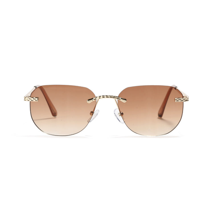 Damer casual oversized solbriller med elegant metallramme Skanto