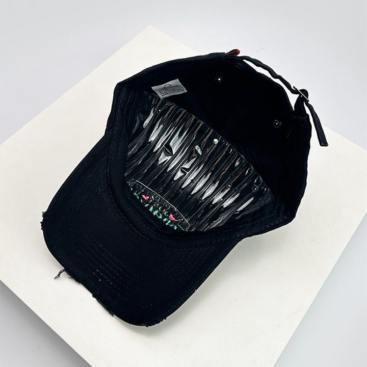 Kvinne Distressed Cotton Inspirerende Baseball Cap Skanto