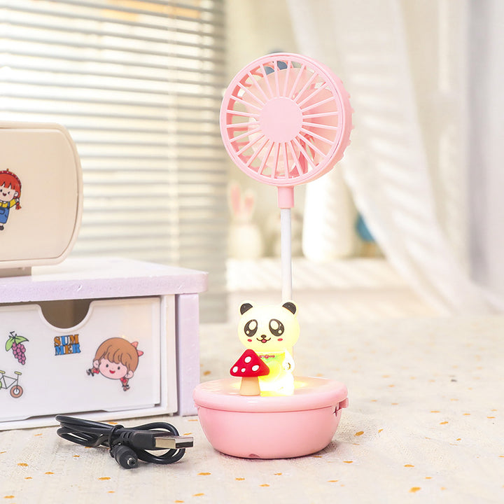 Damer Bærbar Håndvifte med LED-Panda-design Skanto